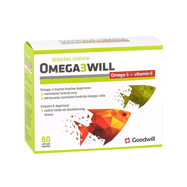 Omega-3 will 60 mekih želatinskih kapsula