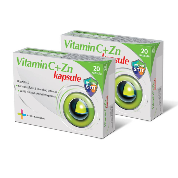 Vitamin C + Cink 20 kapsule 1+1 gratis