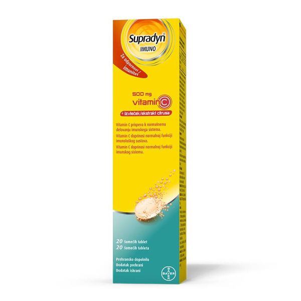 Supradyn imuno vitamin C 500 mg 20 šumećih tableta + poklon slušalice