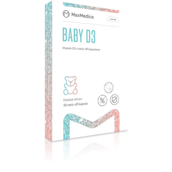 MaxMedica Baby D3 30 twist-off kapsula