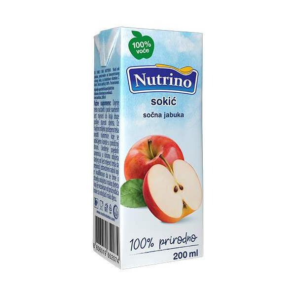 Nutrino junior sokić sočna jabuka 200 ml