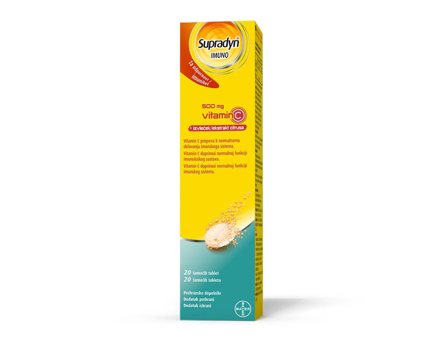 Supradyn imuno vitamin C 500 mg 20 šumećih tableta + poklon slušalice