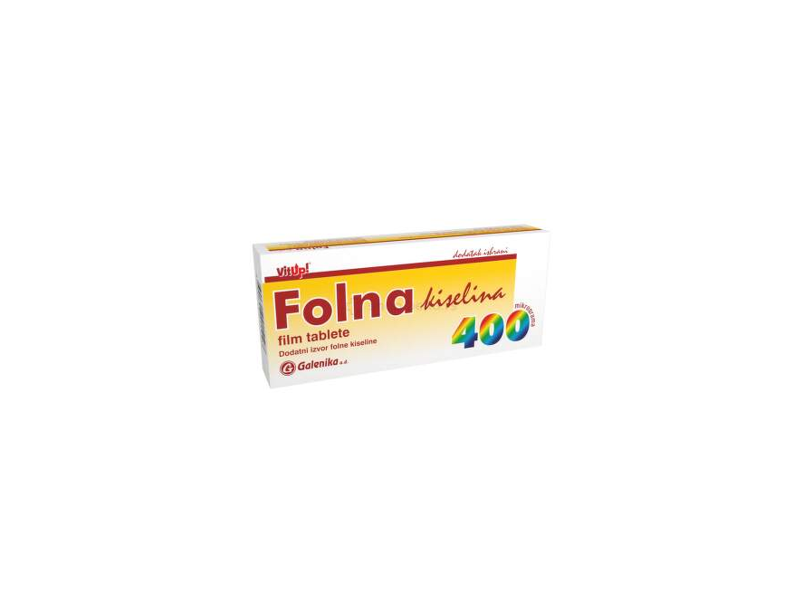 Folna kiselina 400 mcg 30 tableta