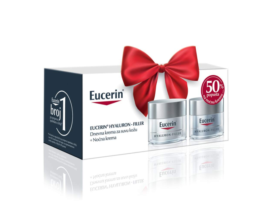Eucerin Box Hyaluron-Filler Dnevna krema za suvu kožu+Noćna krema sa 50% popusta