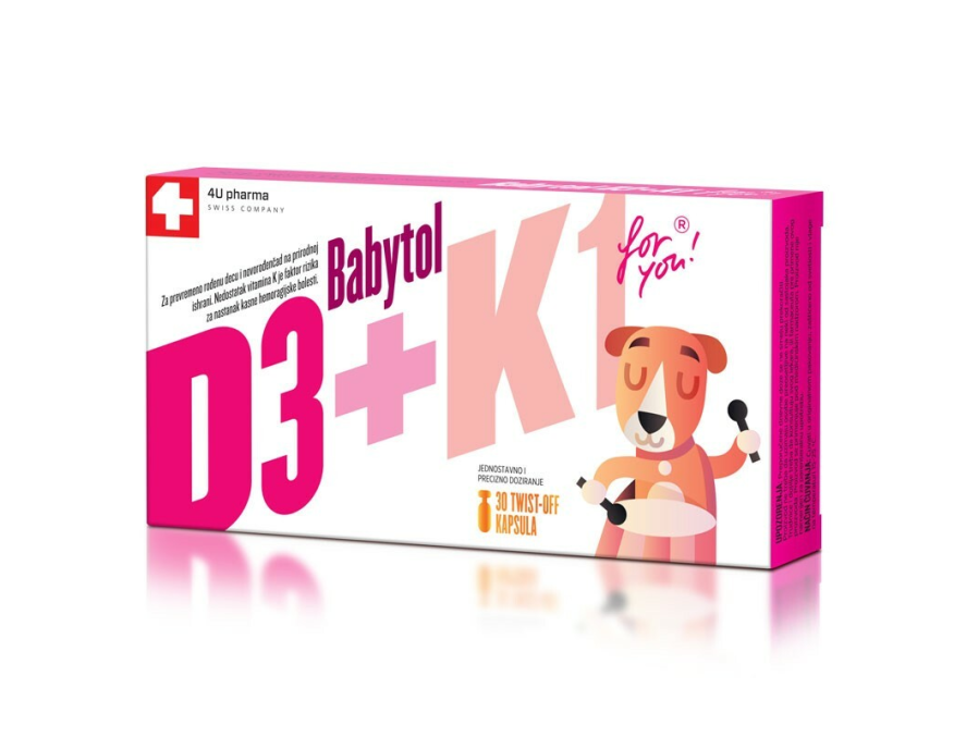 Babytol D3 + K1 30 twist-off kapsula