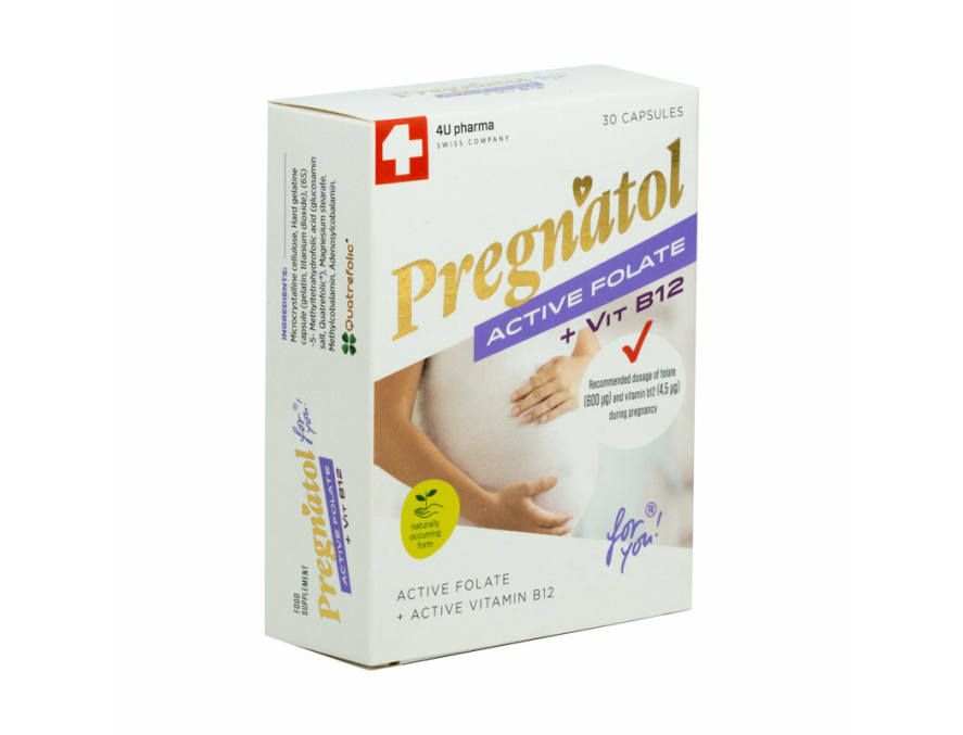 Pregnatol Active Folate+Vit B12 for you!, 30 kapsula