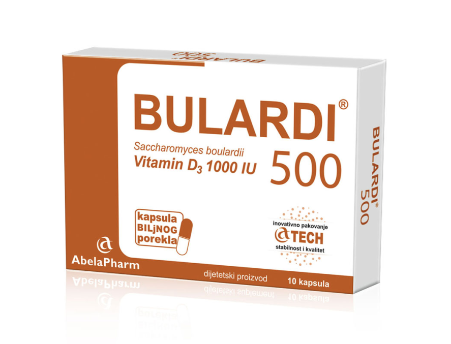 Bulardi® 500 mg sa 1000 IJ vitamina D3, 10 kapsula