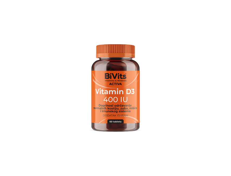 BiVits ACTIVA Vitamin D3 400IU 60 tableta