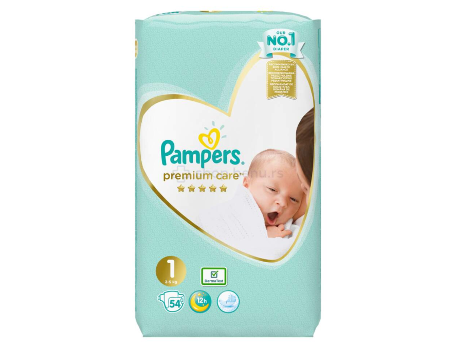 Pampers pelene Premium VP 1 newborn 54 komada